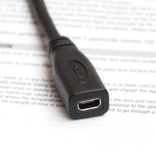 Micro HDMI Female to HDMI Male adapter Cable Convertor for Tablet Cell Phone - Picture 2 of 4
