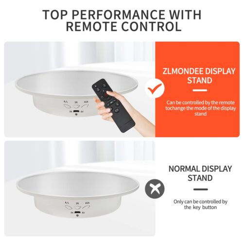 Motorized Rotating Display Stand Mirror Covered 360 Degree Turntable Display Sta - Picture 5 of 8