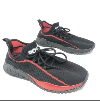 Pony Sneakers Mens Size 11.5 Black Red‎ PP1 Rocky Lace Up Athletic Shoes Pony PP-1 Rocky Knit Lace Up Black-Red Men main image 4