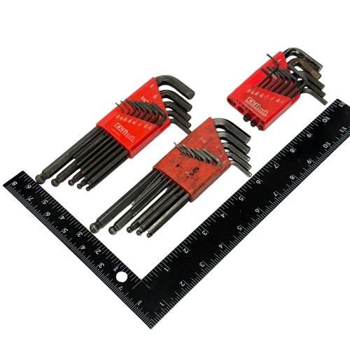 38 Pcs Eklind 22 L Key Ball End Hex Key Set Range 0.05 in to 3/8 in, Made in USA - Picture 3 of 4