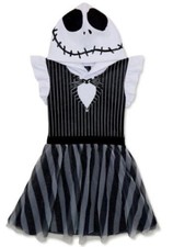 Disney Nightmare Before Christmas Jack Skellington Hoodie Costume Dress-10/12