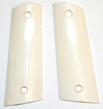 Colt 1911 Full size Magwell bottom Grips Genuine Real Buffalo Bone Smooth