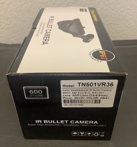 CRC Video Solutions TN501VR36, Telecamera Bullet IR integrata LED nuova con scatola grigia - Foto 2 di 7
