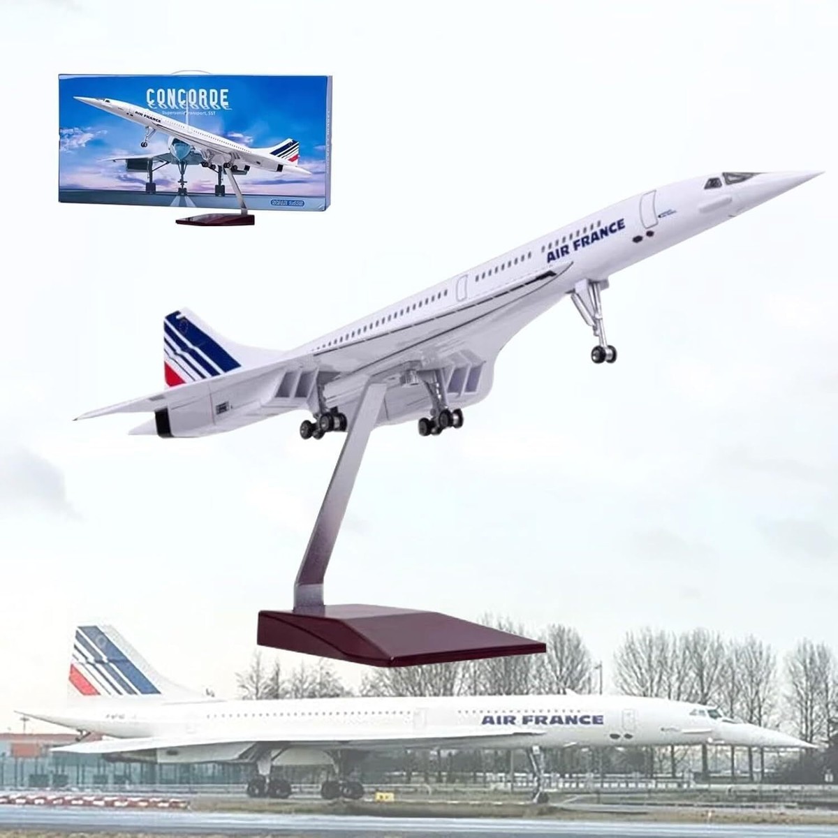 1:125 Concorde Model Air France Concorde Passenger Aircraft Model