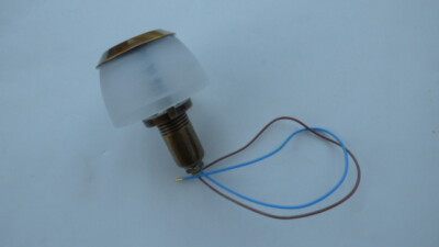 Halogenfassung G9 altmessing und kleinem Glasschirm, anschraubbar