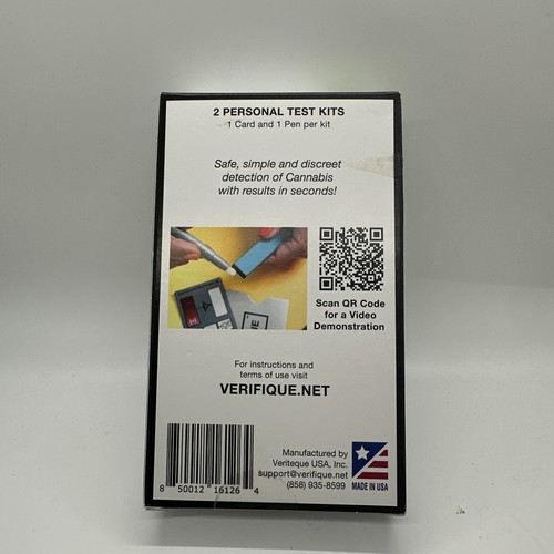 Verifique Canna Personal Test Kits Surface Detection For ,Edibles & Samples 2pk - Picture 3 of 5