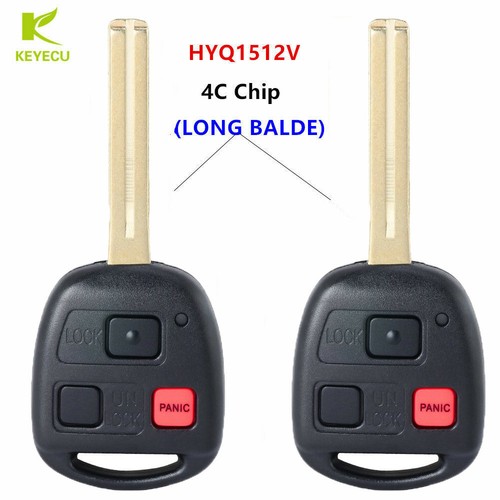 2 Replacement Remote Car Key for Lexus ES300 SC300 GS300 HYQ1512V (LONG