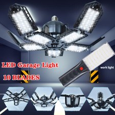 9000000LM LED Garage Light Super Bright Work Shop Ceiling Lights Deformable Bulb