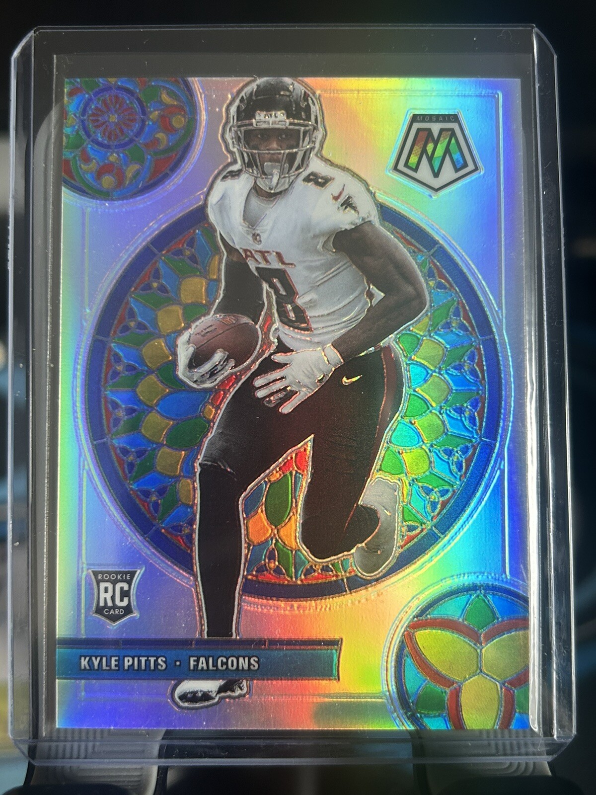 2021 Panini Mosaic Kyle Pitts Stained Glass Rookie SSP Case Hit Falcons RC🔥