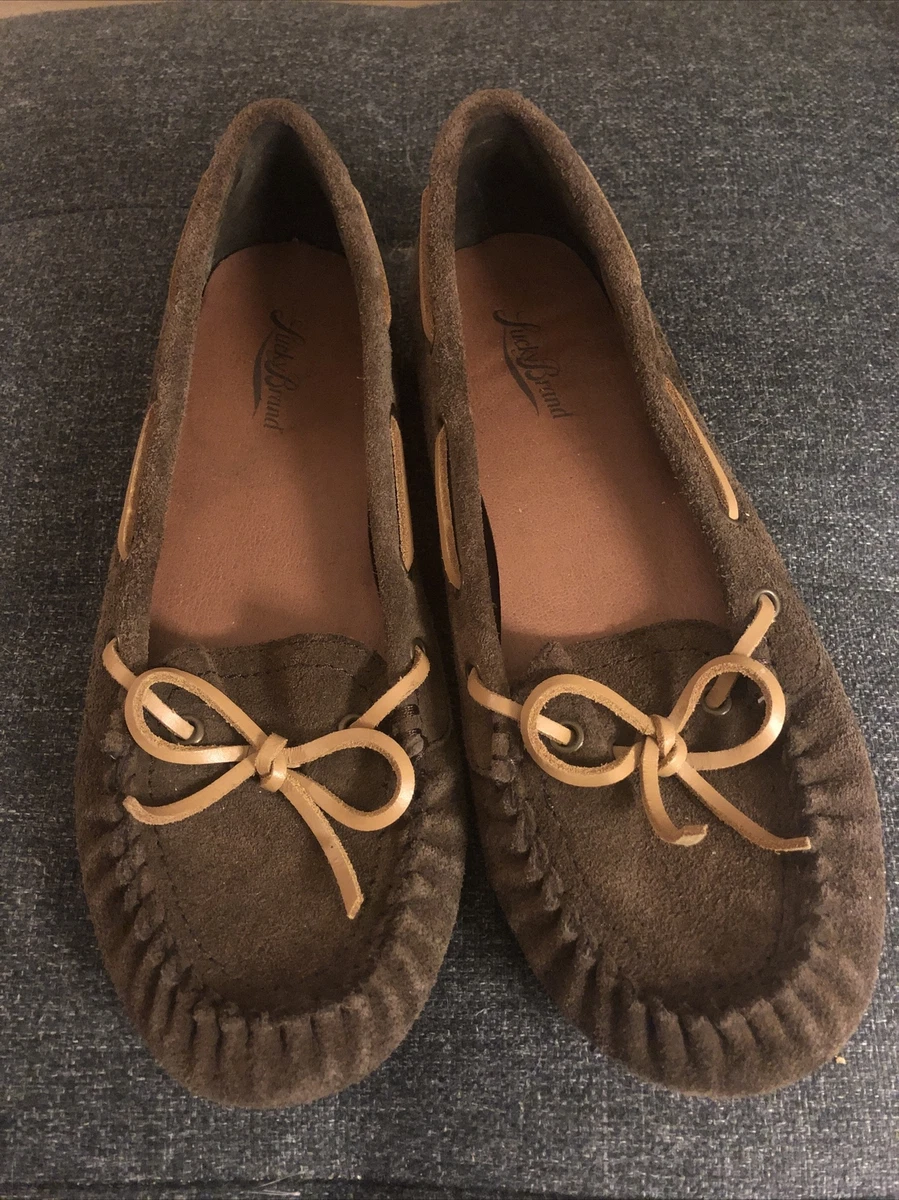 LUCKY BRAND Women s Sz 9 Abelle2 Brown Suede Leather Driving Moccasins Loafers