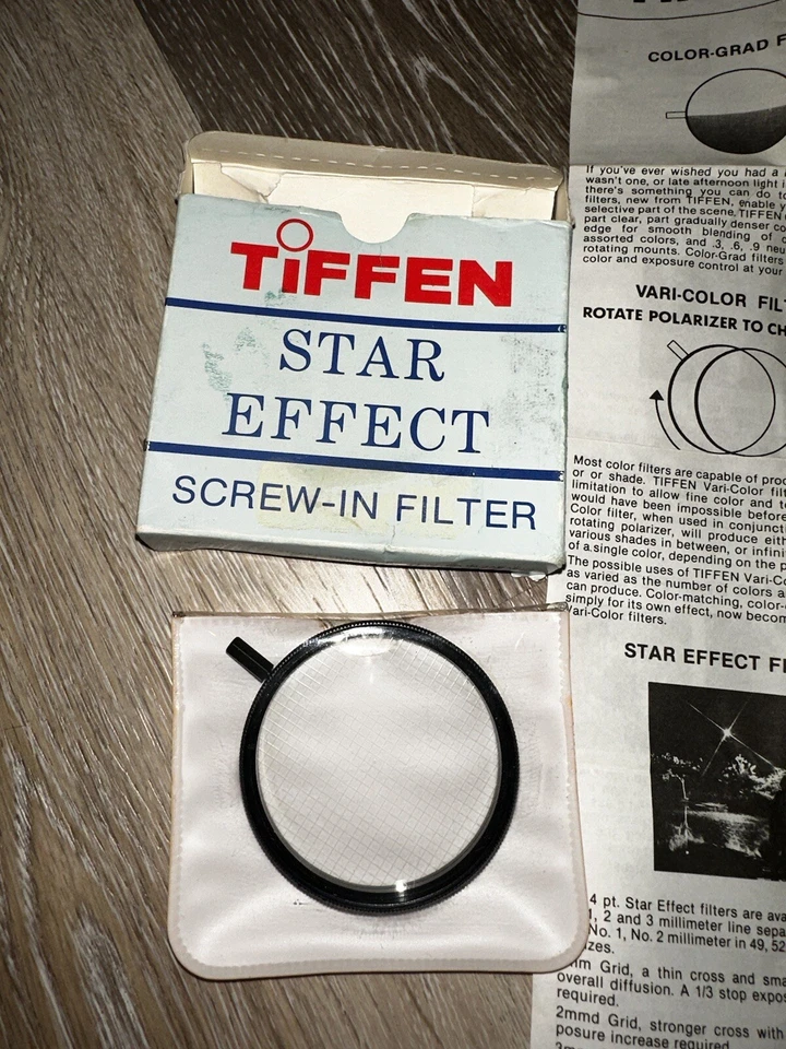 55mm Screw-In Filter TIFFEN 4 POINT 2mm STAR EFFECT Made in JAPAN - Image 2 of 4