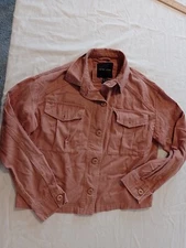 Ladies Jacket New Look Size 8 Denim Brown 26266