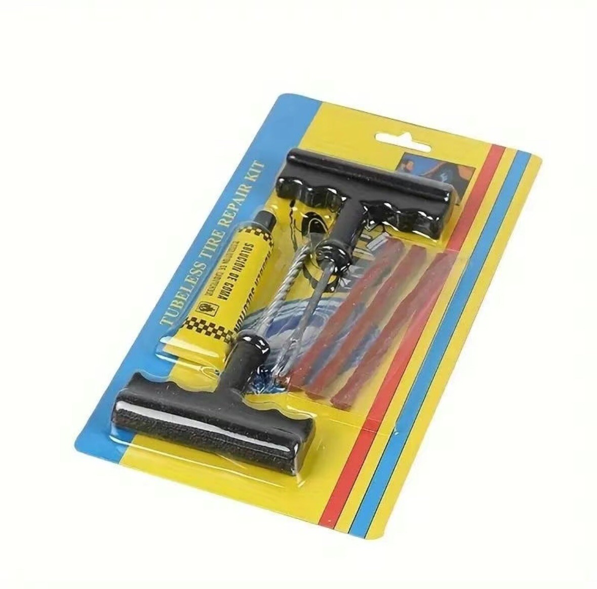 Tyre Puncture Repair Kit Flat Tyre Tools Plug Glue Tubeless Fast
