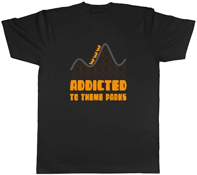 Achterbahn Fun Herren T-Shirt Süchtig nach Freizeitparks Tee Geschenk