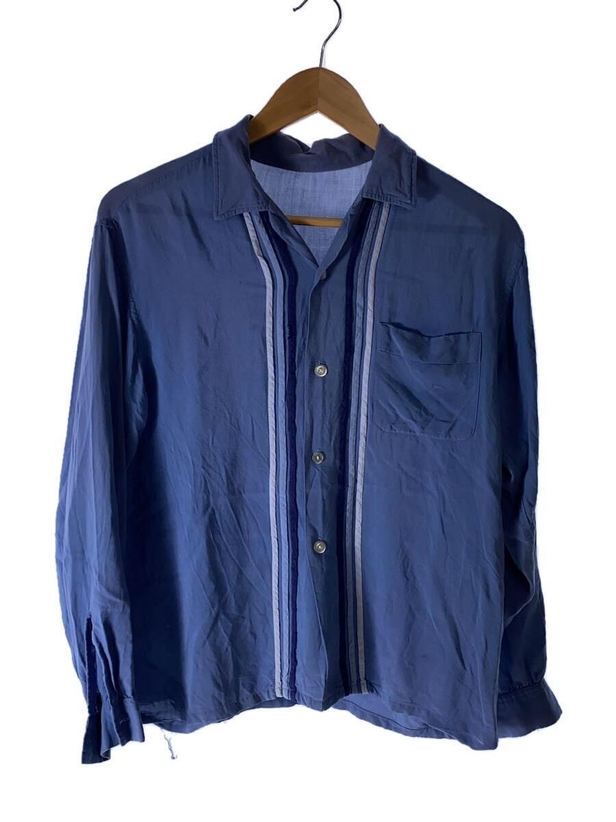 Other brands long sleeve shirt 50s~ open collar rayon Blue Other brands long sleeve shirt 50s~ open collar rayon Blue