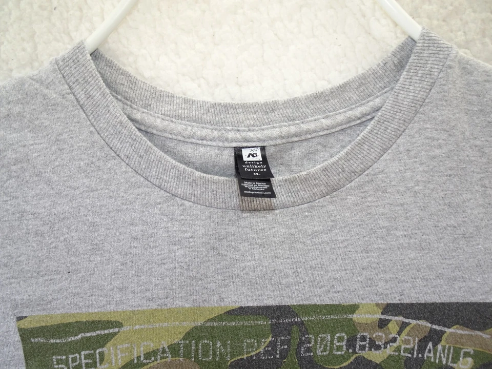 Camiseta Analógica AG Integrada Fornecimento de Vestuário Estampa Camuflagem Cinza Médio Skate Neve - Imagem 3 de 4