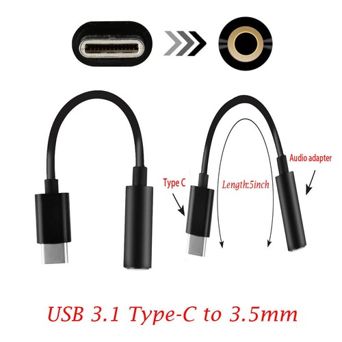 USB 3.1 Type C to 3.5mm Headphone Jack Aux Adapter Cable For Pixel 2 Oneplus - Picture 4 of 11