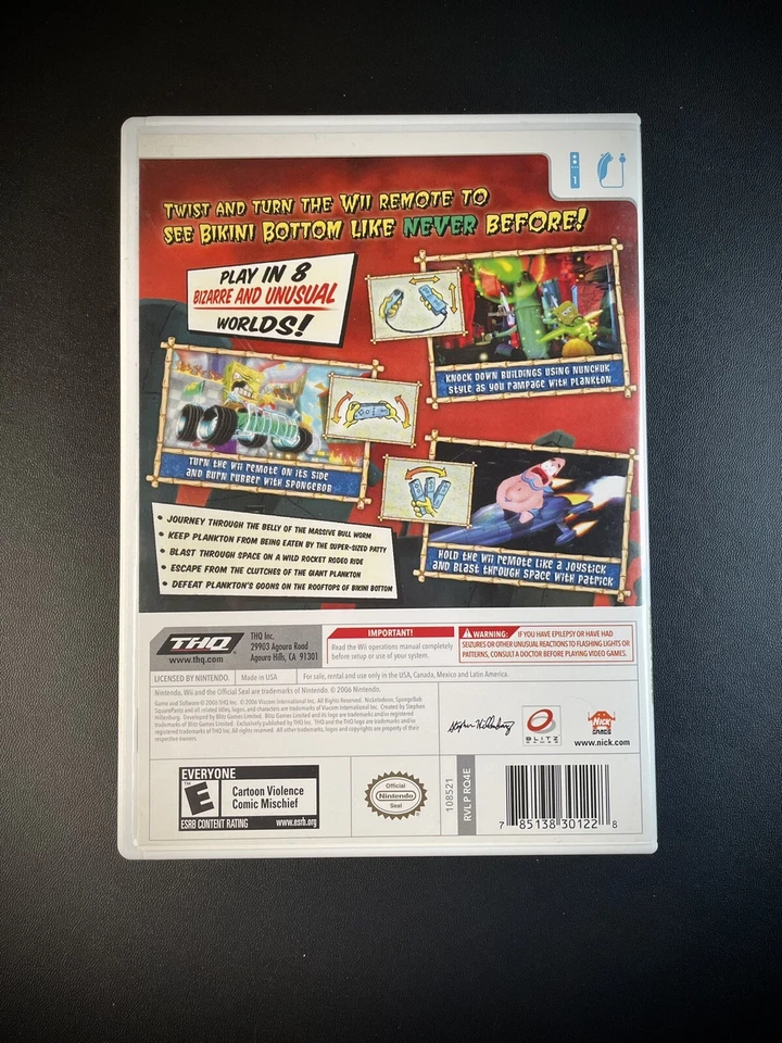 Spongebob Squarepants Creature From The Krusty Krab Nintendo Wii Game 2006 - Image 3 of 3