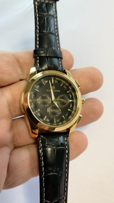 Forsining Mens Luxury Watch Genuine Leather Waterproof