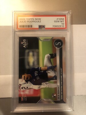 Julio Rodriguez 2022 Topps Now #1056 RC ROOKIE CARD PSA 10 ROY Seattle ...