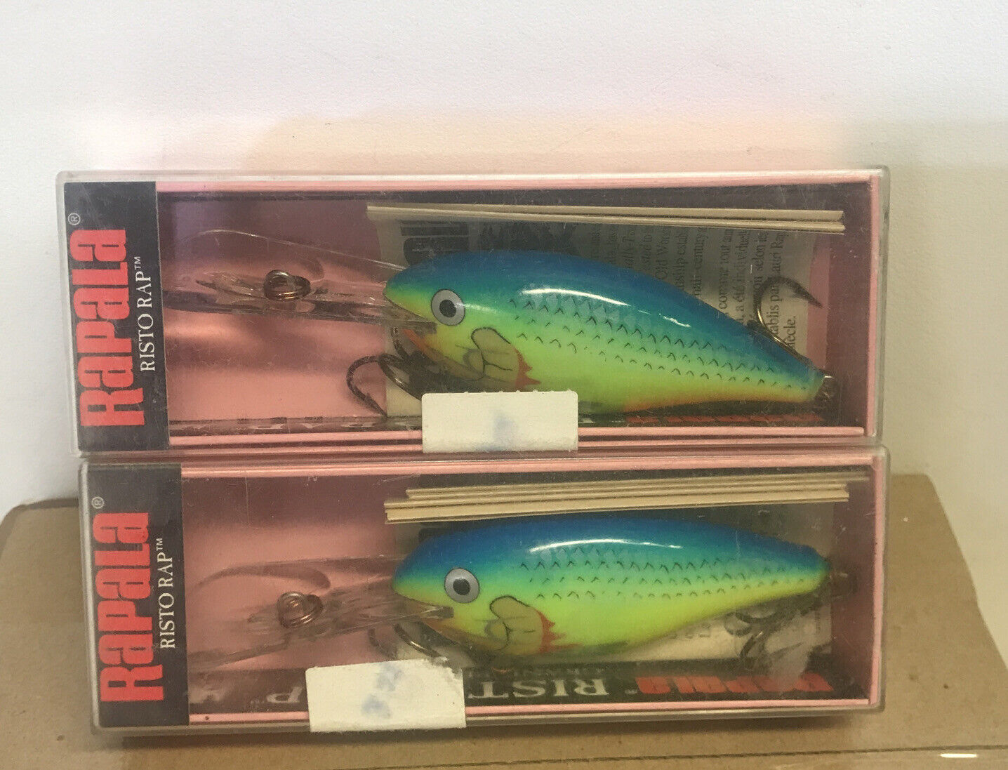 For2) Normark Rapala Risto Rap RR-7 PRT Parrot Fishing Lure Made in Ireland