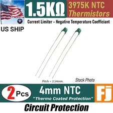 2 Pieces | 1.5K OHM 3975K | NTC Current Limiter THERMISTOR 4MM | US SHIP
