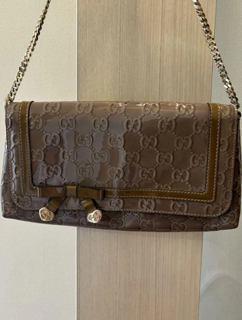 Authentique sac à bandoulière Gucci vintage monogramme émaillé GG