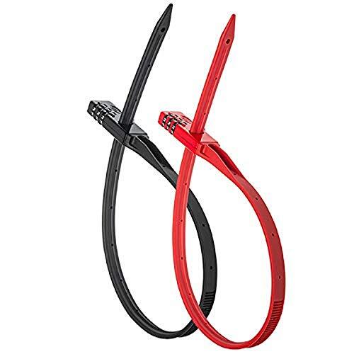 QuickZip Zip-Tie Multi-Purpose 2 Pack Red/Black, One Size