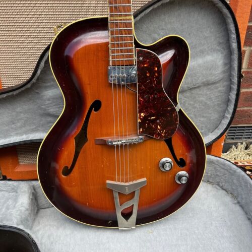 Vintage 1961 Roger Junior CA Rossmeisl Archtop Gitarre mit Tonabnehmer OHSC *1960s* - Bild 1 von 22