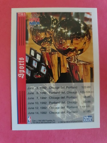 Michael Jordan 1993 NBA Hoops #TR1 Tribune - Picture 12 of 12