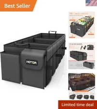 Durable SUV Trunk Organizer with 3 Compartments - Portable & Adjustable