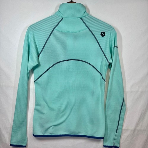 Marmot Pullover Lightweight Active Fleece Top Athletic 1/2Zip Teal Blue Sz Small - Picture 10 of 10