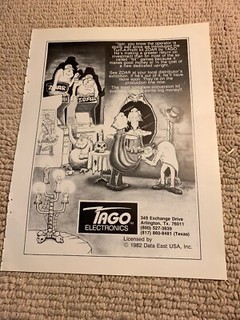 11- 8 1/4” Spooky Zoar Tago arcade video game AD FLYER