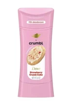 Dove x Crumbl Deodorant Strawberry Crumb Cake Aluminum Free, 2.6 oz Limited Ed.