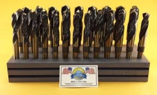 Drill Hog® Silver & Deming Drill Bit Set M7 Index 33 Pc 1/2~1" Lifetime Warranty