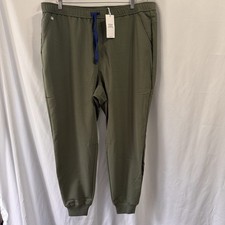 FIGS Scrub Pants Mens 2XL Short Tansen Jogger Green Slim Fit Technical Medical