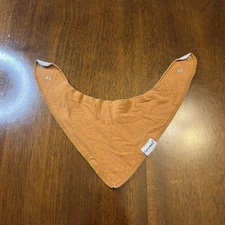 EgmaoBaby Baby Bandana Drool Bib Orange Snap Closure Cotton/Fleece