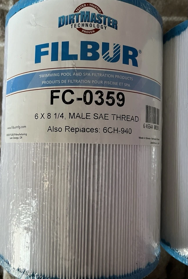 2-Pack Filter Hot Tub Spa Filbur FC-0359 Replacement W/Dirt Masrer Technology - Image 2 of 4