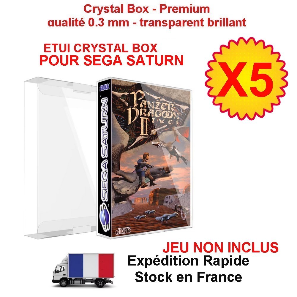 5  Boitier  Protection Crystal Box Jeux Sega Saturn box - Qualité Premium NEUF