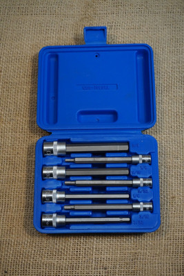 CORNWELL Tools 7-piece Mixed Drive SAE Long Hex Bit Socket Set - CBS-702SXL