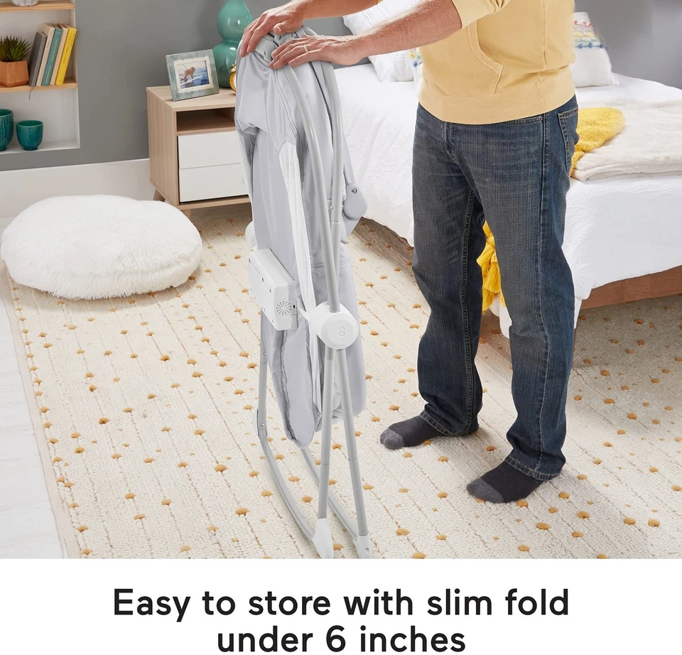 Berço de projeção Fisher Price visão calmante portátil cinza - Imagem 4 de 4