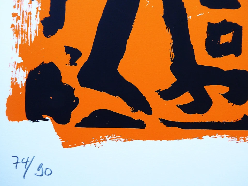 A. R. PENCK - "FALKENKOPF JÄGER U. ADLER" - FARBSERIGRAFIE - DRUCKFRISCH - Bild 2 von 4