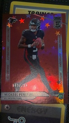 2024 Donruss Elite Michael Penix Jr. /299 RED ASPIRATIONS COLOR MATCH SP RC #124