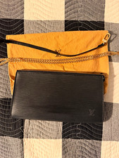 Louis Vuitton Black Epi leather pochette accessories