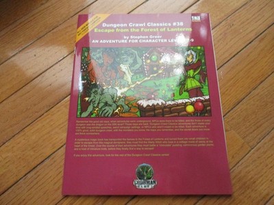D&D D20 Dungeon Crawl Classics RPG DCC 38 Escape from the Forest of Lanterns