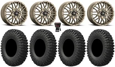 ITP Hurricane 14" Wheels Bronze 32" MotoCrusher Tires Textron Wildcat XX
