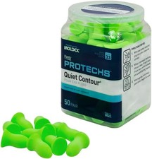 50 Pair Flents Protechs Quiet Contour Foam Ear Plugs NRR 33 for Sleeping Green