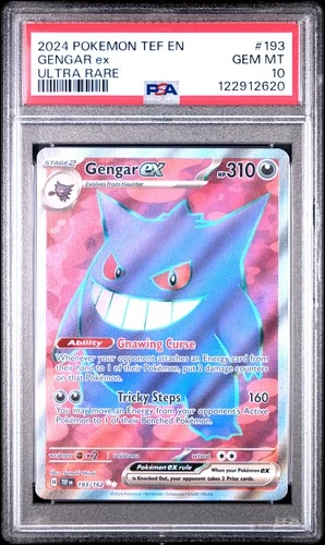 2024 POKEMON TEF EN-TEMPORAL FORCES ULTRA RARE #193 GENGAR EX PSA 10