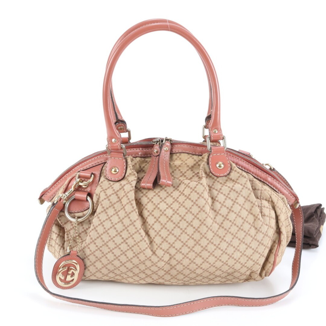 Gucci Diamante Sookie 2Way Leather Shoulder Bag Used**