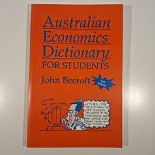 Australian Economics Dictionary for Students John Becroft Paperback Book